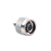 conector n macho coaxial de anillo plegable para cable rg 142/u, niquel/ oro/ teflón.