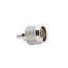 conector n macho, anillo plegable y pin cautivo para rg 8/x, 9258, lmr 240, níquel/ oro/ teflón.
