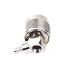 conector n macho en a/r de anillo plegable para cables lp 195, lp 142, rg 58/u, rg 142/u, niquel/ oro/ teflón.