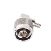conector n macho en a/r de anillo plegable para cables lp 195, lp 142, rg 58/u, rg 142/u, niquel/ oro/ teflón.