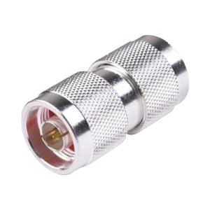 adaptador barril en línea de conector n macho a n macho, plata/ oro/ teflón.
