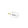 conector n hembra para montaje frontal en panel con 4 perforaciones a 18 mm, plata/ oro/ teflón.