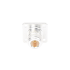 conector n hembra para montaje frontal en panel con 4 perforaciones a 18 mm, plata/ oro/ teflón.