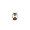 conector n hembra de montaje de panel con 4 perforaciones a 12.7 mm, soldable.