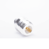 conector n hembra, para montaje frontal en panel, doble d plano, plata/ oro/ teflón.