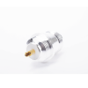 conector n hembra, para montaje frontal en panel, doble d plano, plata/ oro/ teflón.