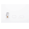 conector n hembra, para montaje frontal en panel, doble d plano, plata/ oro/ teflón.