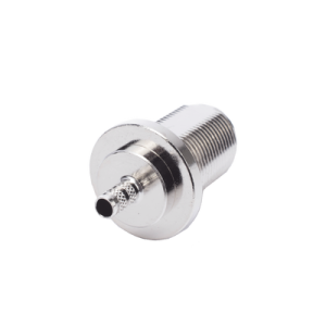 conector n hembra hermético, montaje frontal para panel en 2d plano.