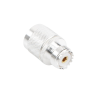 adaptador en línea, de conector n macho a uhf hembra (so 239), plata/ oro/ teflón.