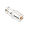 adaptador en linea para 50 ohm, de conector n hembra a bnc macho, plata /oro /teflón.