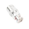 adaptador en linea para 50 ohm, de conector n hembra a bnc macho, plata /oro /teflón.