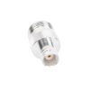 adaptador en línea, de conector n hembra a bnc hembra, plata/ oro/ teflón.