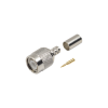 conector tnc macho de anillo plegable para cables rg 58/u, rg 142/u, lmr 195, níquel/ oro/ teflón.