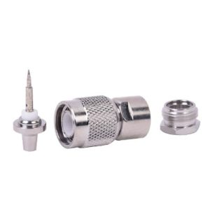 conector tnc macho de rosca para cable rg 58/u, grupo c, níquel/ plata/ delrin.