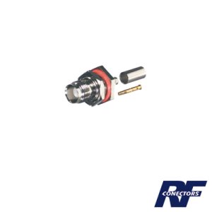 conector tnc hembra hermético, montaje trasero, d plano.