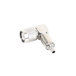 conector tnc macho en Ángulo recto para cable rg 58/u, lmr 195 níquel/ oro/ teflón.â€‹