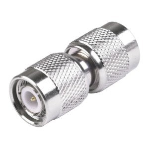 adaptador barril, de conector tnc macho a tnc macho, níquel/ oro/ teflón.