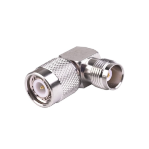 adaptador en Ángulo recto de conector tnc macho a tnc hembra, níquel/ oro/ teflón.