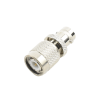 adaptador en línea, de conector tnc macho a bnc hembra, níquel /oro /teflón.