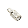adaptador en línea, de conector tnc macho a bnc hembra, níquel /oro /teflón.