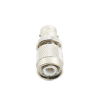 adaptador en línea, de conector tnc macho a bnc hembra, níquel /oro /teflón.