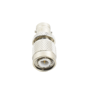 adaptador en línea, de conector tnc macho a bnc hembra, níquel /oro /teflón.