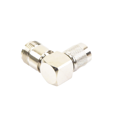 adaptador en Ángulo recto de conector tnc macho a n hembra, níquel/ oro/ teflón. adaptador en Ángulo recto de conector tnc macho a n hembra, níquel/ oro/ teflón.