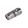 adaptador en línea de conector tnc macho a conector uhf hembra (so 239), níquel/ oro/ teflón.