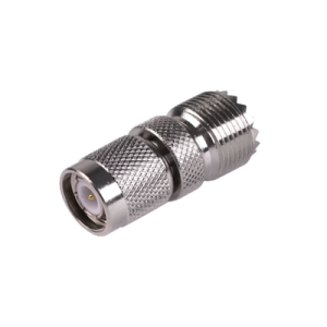 adaptador en línea de conector tnc macho a conector uhf hembra (so 239), níquel/ oro/ teflón.