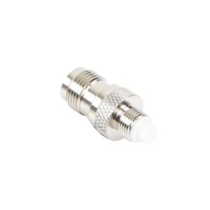 adaptador en línea, de conector tnc hembra a fme hembra, niple europeo, níquel/ oro/ teflón.