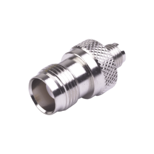 adaptador en línea de conector tnc hembra a sma hembra, niquel/ oro/ teflón.