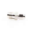adaptador en línea de conector tnc hembra a sma macho, níquel/ oro/ teflón..