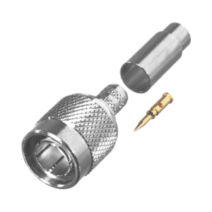 conector tnc macho en 75 ohm, de anillo plegable para cable rg 59/u, awg 20, níquel/ oro/ teflón.â€‹