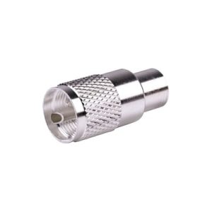 conector uhf macho (pl 259) para cables lp 400, rg 8/u, rg 8u sys, 8237, 8267, 8268, 9913, ctn 400, 7810, 8214, 7810a, rflash 1113, lmr 400, plata (concha níquel)/ plata/ d.a.p. (fibra sintética)