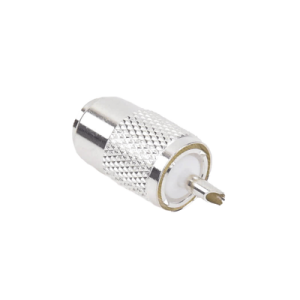 conector uhf macho (pl 259) para cables rg 8/u, rg 8u sys, 8237, 8267, 8268, 9913, ctn 400, 7810, 8214, 7810a, rflash 1113, lmr 400, plata )/ plata/ teflón.