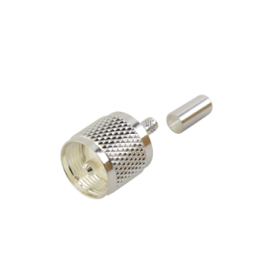 conector uhf macho (pl 259) de anillo plegable para cables rg 58/u, rg 142/u.