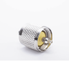 conector uhf macho (pl 259) de anillo plegable para cable coaxial rg 8/x, 9258, lmr 240, níquel/ plata/ baquelita.