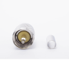 conector uhf macho (pl 259) de anillo plegable para cable coaxial rg 8/x, 9258, lmr 240, níquel/ plata/ baquelita.