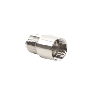 conector uhf hembra (so 239) para cables rg 8/u (8237), rg 213/u (8267), rg 214 (8268), niquel/ plata/ teflón.