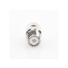 conector uhf hembra (so 239) en línea de rosca para rg 8/u, 9913, lmr 400, níquel/ plata/ teflón.