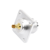 conector uhf hembra (so 239) para montaje de chasis con 4 hoyos a 18 mm, terminal soldable, plata/ oro/ teflón.