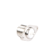 conector uhf hembra (so 239 2h) para chasis, doble perforación, conductor central soldable, níquel/ plata/ pbt.