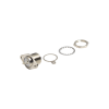 conector uhf hembra (so 239 2h) para chasis, doble perforación, conductor central soldable, níquel/ plata/ pbt.