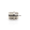 conector uhf hembra (so 239) en línea, montaje frontal en d plano, níquel/ plata/ baquelita.