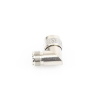 adaptador en Ángulo recto, de conector uhf macho (pl 259) a uhf hembra (so 239), níquel/ oro/ delrin.
