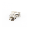 adaptador en Ángulo recto, de conector uhf macho (pl 259) a uhf hembra (so 239), níquel/ oro/ delrin.