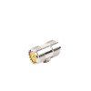 adaptador barril en línea, de conector uhf hembra (so 239) a uhf hembra (so 239), niquel/ plata/ dap.