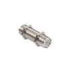 adaptador pasamuros de doble uhf hembra (so 239), montaje para panel con rosca estándar.