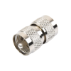 adaptador barril en línea, de conector uhf macho (pl 259) a uhf macho (pl 259), níquel/ plata/ teflón.