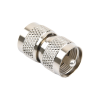 adaptador barril en línea, de conector uhf macho (pl 259) a uhf macho (pl 259), níquel/ plata/ teflón.